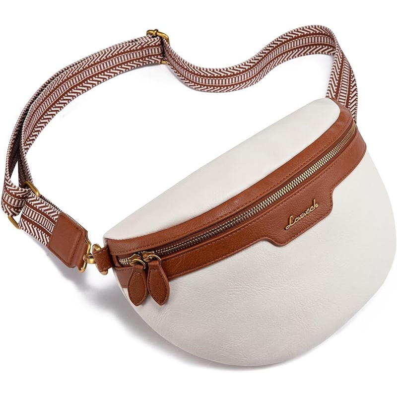 LOVEVOOK Fanny Packs for Women Cross Body, Vegan Leather Belt Bag for Women, Waterproof Sling Purse Fashion Waist Pack Designer Chest Bum Bag with Boho Style Strap - Image 6