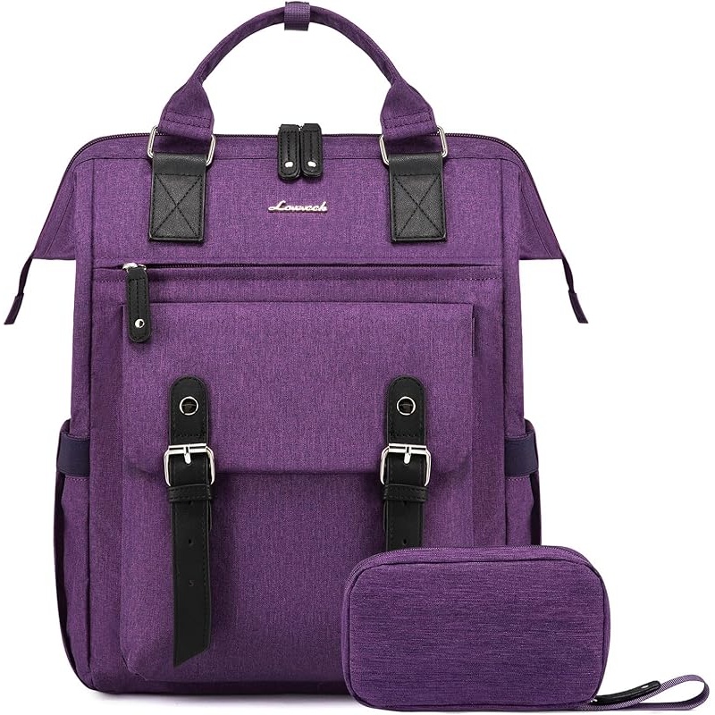 LOVEVOOK Laptop Backpack for Women, College School Backpack Student Bookbag, Teacher Work Bags Travel Backpack Purse, Business Computer Bag Commuter Nurse Bags, 15.6 Inch, Black - Image 16