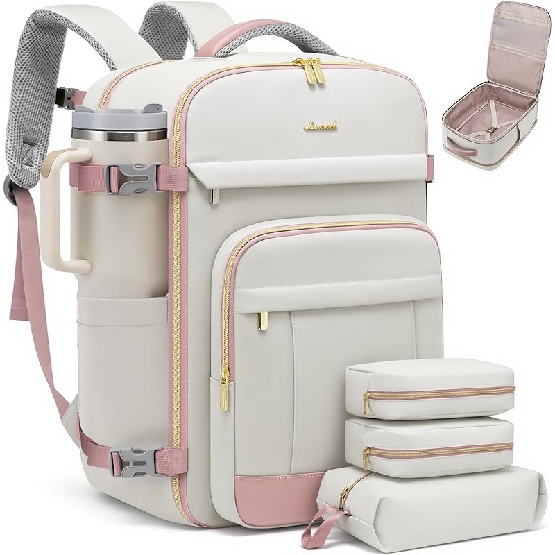 LOVEVOOK 40L Travel Backpack for Women & Men - 17.3 Inch Carry On Backpack & Personal Item Backpack for Airlines, Spacious and Durable Design, with 3 Packing Cubes - Image 10